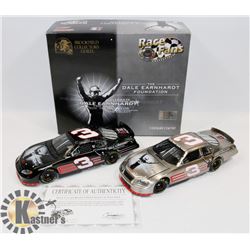 SET OF 2 DALE EARNHARDT #3 FOUNDATION DIECAST CARS
