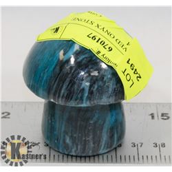 HAND CARVED ONYX STONE MUSHROOM