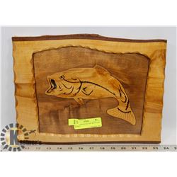 HAND CARVED SEE THU WOOD FISH PLAQUE