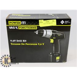 NEW POWER IT 9.6V DRILL KIT