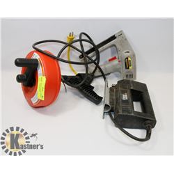 RIDGID DRAIN CLEANER -ORANGE WITH BLACK & DECKER