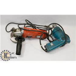 BOX WITH A MAKITA DRILL & A BLACK & DECKER GRINDER