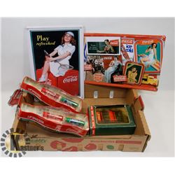 COLLECTION OF COCA-COLA  INCLUDES SIGNS & MORE