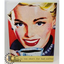 STRETCHED CANVAS ARTWORK WITH RETRO IMAGE AND