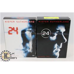 SEASONS 1 & 2 OF "24" DVD'S