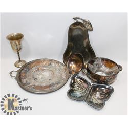 FLAT OF SILVER PLATED ITEMS