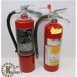 PAIR OF 5LBS CHARGED FIRE EXTINGUISHERS