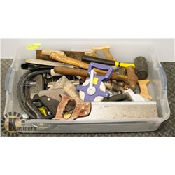 TUB OF ASSORTED TOOLS