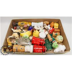 FLAT OF SALT AND PEPPER SHAKERS