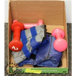 FLAT OF WORKOUT EQUIPMENT