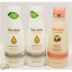 BAG OF LIVE CLEAN SHAMPOO AND CONDITIONER