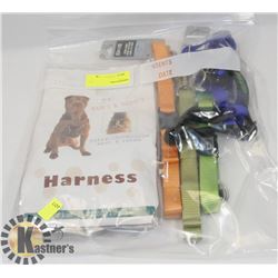 BAG OF DOG COLLARS AND/ OR LEASHES