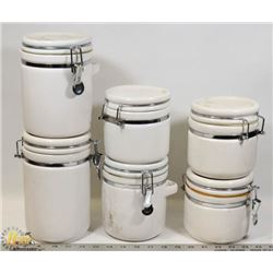 6 CANISTERS, 2 LARGE, 2 MEDIUM, 2 SMALL