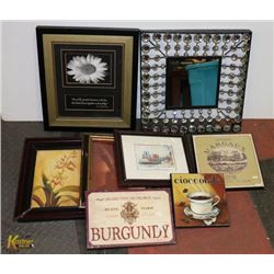 LOT OF 8 HOUSEHOLD ESTATE WALL ART