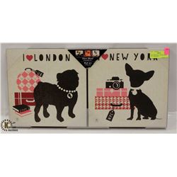 NEW CHIHUAHUA AND BULLDOG WALL HANGINGS