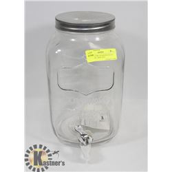 LARGE 6 LITRE GLASS BEVERAGE DISPENSER - NEW JUST