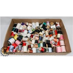 FLAT OF VARIOUS TYPES & COLOURS OF THREAD