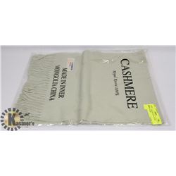 100% CASHMERE ROYAL ROSSI GREEN SCARF