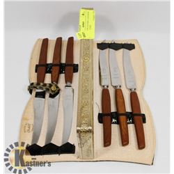 VINTAGE 6 PC GLO-HILL CANADIAN MADE KNIFE SET