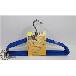 NEW 10 PACK OF FLOCKED SUIT HANGERS