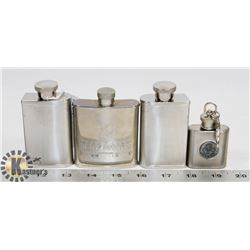LOT OF 4 NEW MINI FLASKS