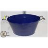 Image 1 : BLUE METAL DECORATIVE DOUBLE HANDLED BUCKET