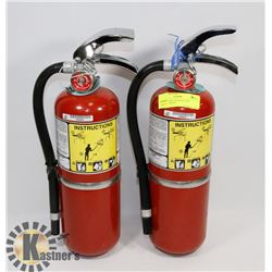 PAIR OF 5LBS CHARGED FIRE EXTINGUISHERS