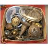 Image 1 : LARGE BOX OF EP ROGERS, BRASS, SILVERPLATE AND