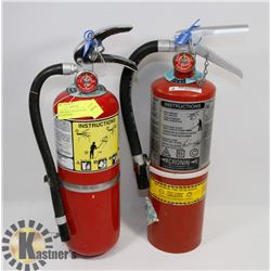 PAIR OF 5LBS CHARGED FIRE EXTINGUISHERS