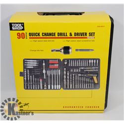 NEW 90 PIECE DRILL & DRIVER SET