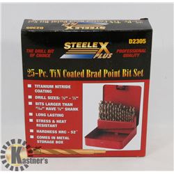NEW 25 PC DRILL BITS / WOODWORKING