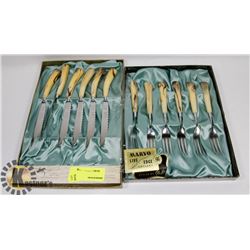 SET OF MARVO LIVE EDGE CUTLERY KNIVES AND FORKS