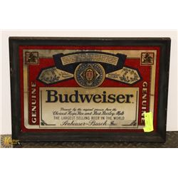 VINTAGE MIRRORED BUDWEISER WALL DISPLAY