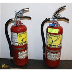 PAIR OF 5LBS CHARGED FIRE EXTINGUISHERS