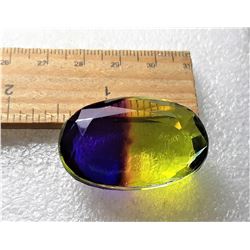 8)  LAB CREATED BI-COLORED TOURMALINE