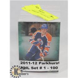 2011-12 PARKHURST 100 CARD SET HOCKEY