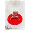 Image 1 : #226-GENUINE RED RUBY & CZ GEMSTONE RING SIZE 7