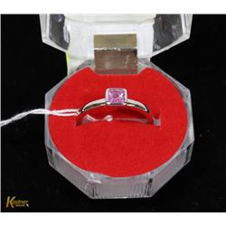 #240-PINK SAPPHIRE GEMSTONE RING SIZE 8
