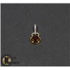 Image 1 : #114-GENUINE RED GARNET & CZ PENDANT
