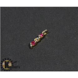 #134-GENUINE RUBY & CZ PENDANT