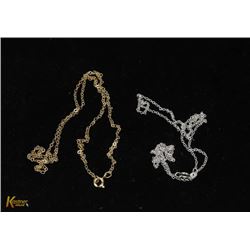 # 58-STERLING SILVER NECKLACE 2 PCS 18"