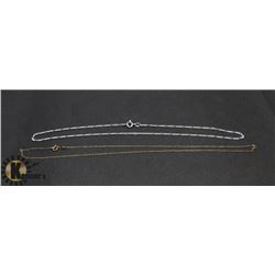 # 61-STERLING SILVER NECKLACE 2PCS 16"/ 18"