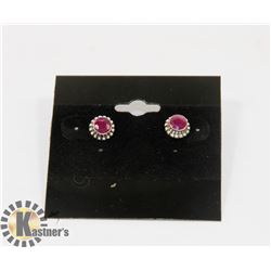 # 10-GENUINE RED RUBY STUD EARRINGS