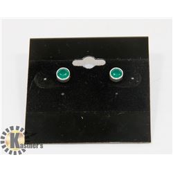 # 18-GREEN CUBIC ZIRCONIA STUD EARRINGS