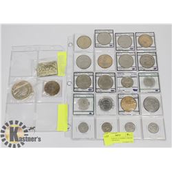 COLLECTION OF 21 GAMING TOKENS FROM CASINOS & 2