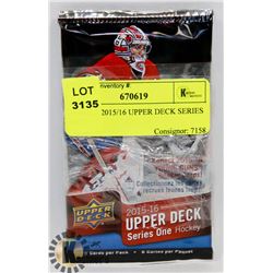 2 PACKS 2015/16 UPPER DECK SERIES ONE