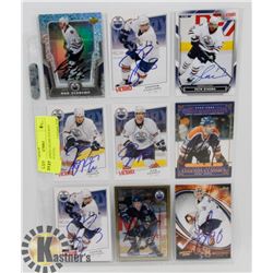 AUTOGRAPHED OILERS HOCKEY CARDS - 9 TOTAL