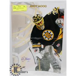 BOSTON BRUINS ANDY MOOG SIGNED PHOTO