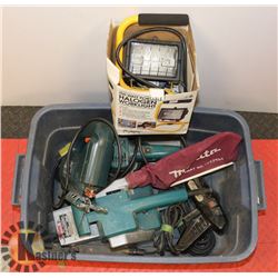 TOTE OF POWER TOOLS.