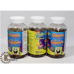 LOT OF 3 BOTTLES 180 SPONGE BOB SQUARE PANTS